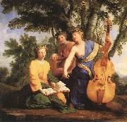 LE SUEUR, Eustache The Muses: Melpomene, Erato and Polymnia oil painting artist